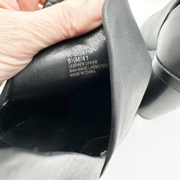 Vince Camuto Womens Gigietta Ankle Boots Booties Black Leather Cutout Zip 9.5 M - Picture 8 of 14